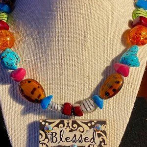 REVERSIBLE BLESSED & NANA NECKLACE